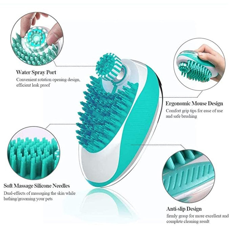 Premium Massage Brush with Shampoo Storage