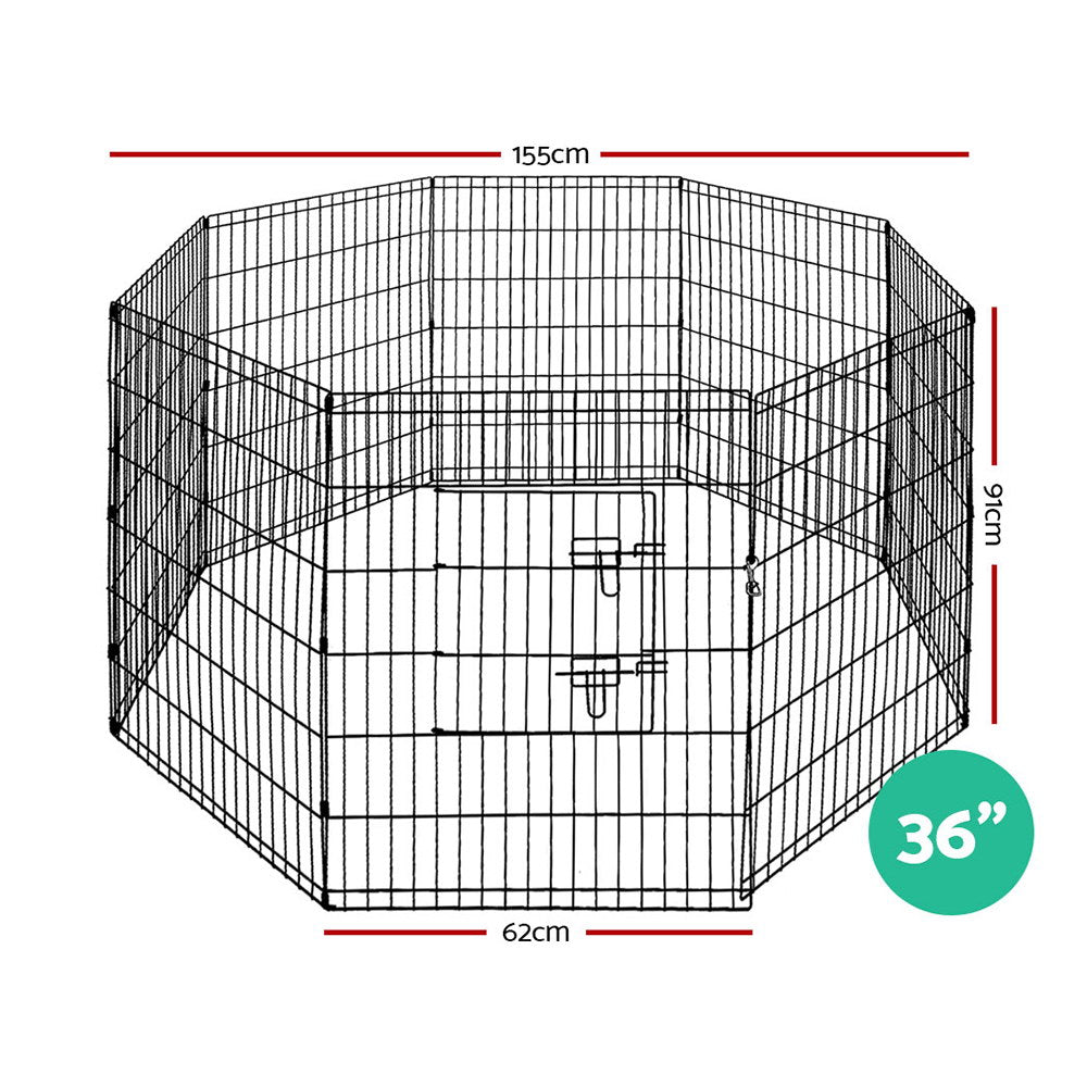 8 Panel Wire Playpen - 36"