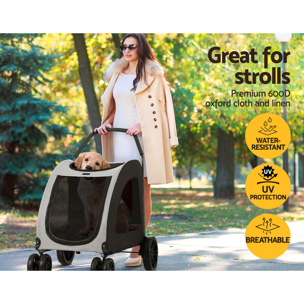 I. Pet Foldable Stroller 4 Wheels (Up to 50Kg)