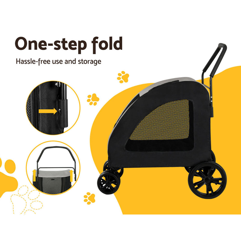 I. Pet Foldable Stroller 4 Wheels (Up to 50Kg)