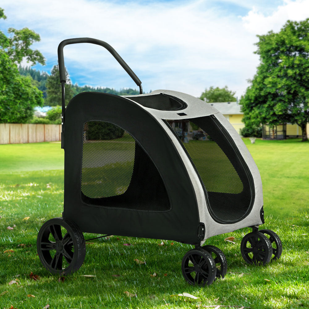 I. Pet Foldable Stroller 4 Wheels (Up to 50Kg)