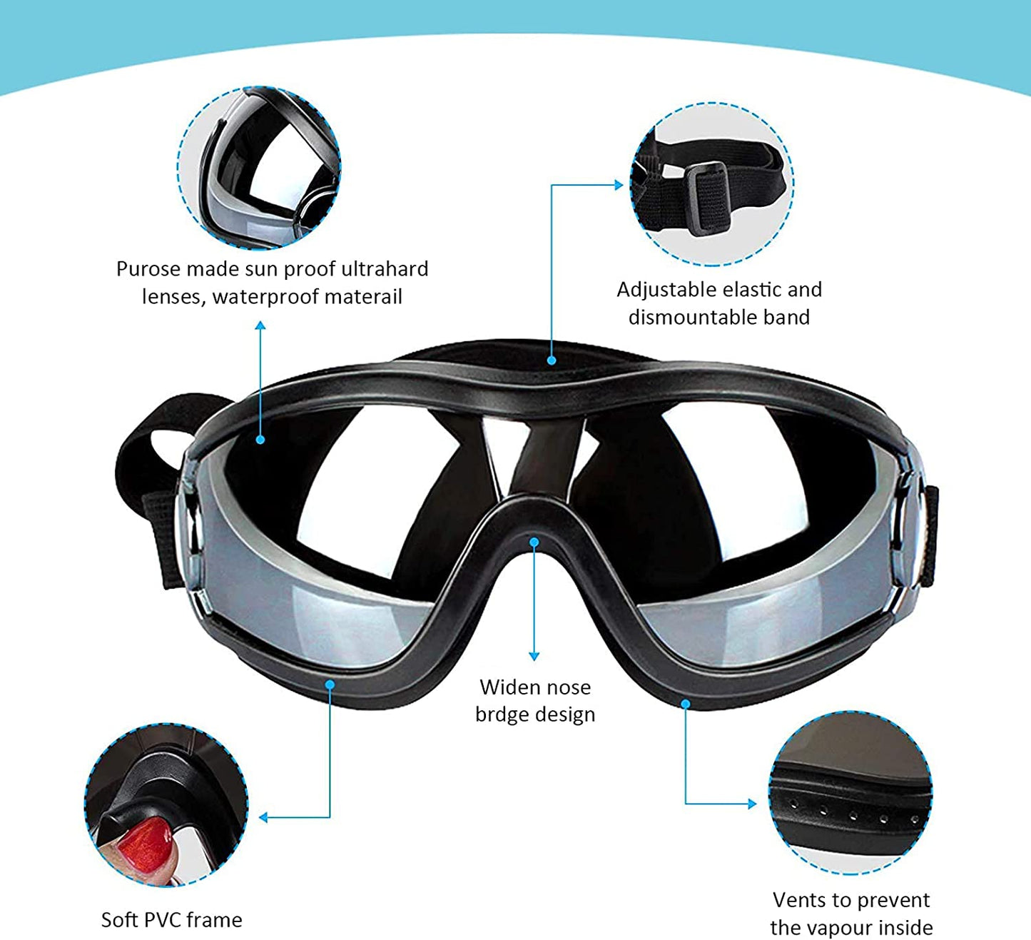 Anti-Fog Dog Goggles