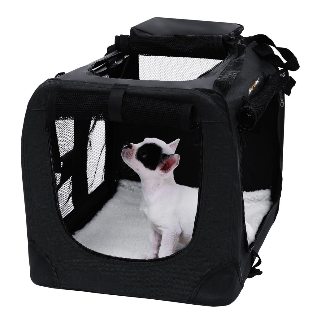 Folding Fabric Pet Carrier - 60cm,  Black