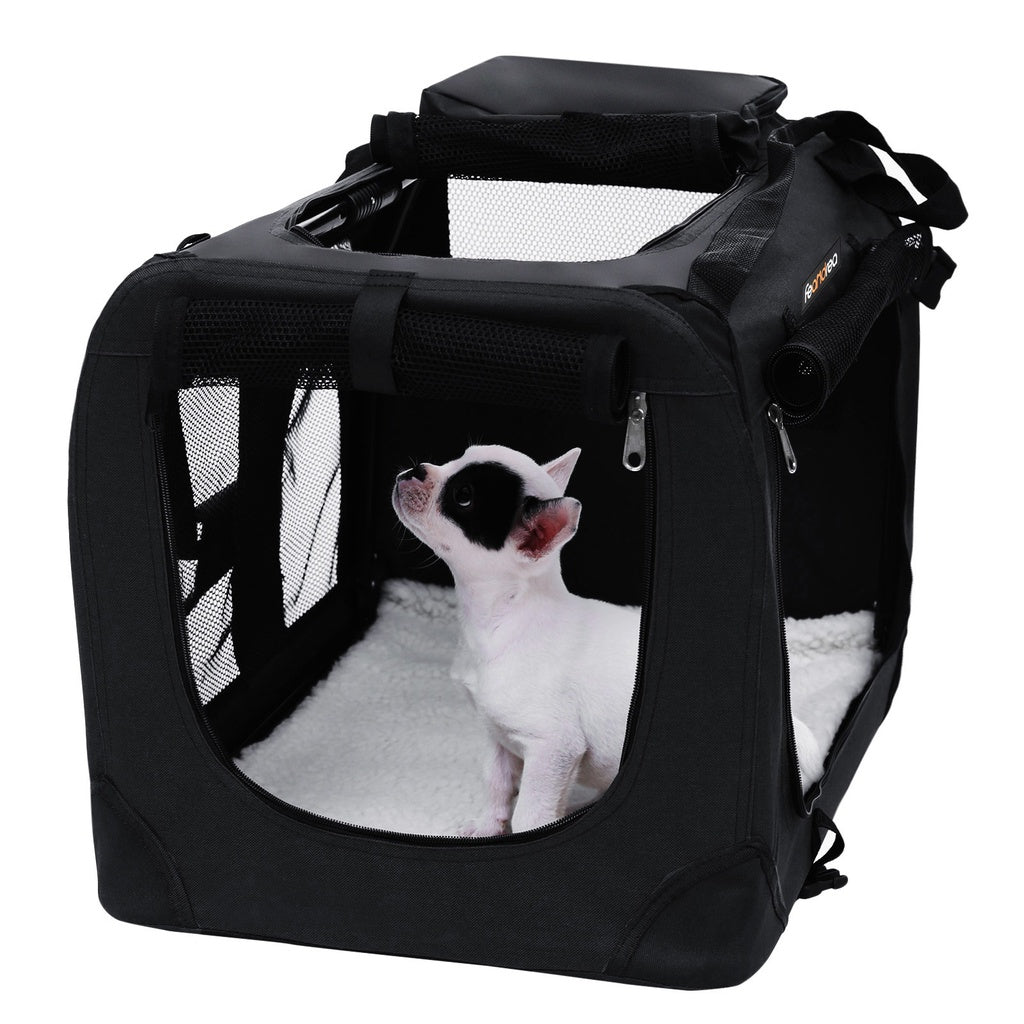 Folding Fabric Pet Carrier - 70cm, Black