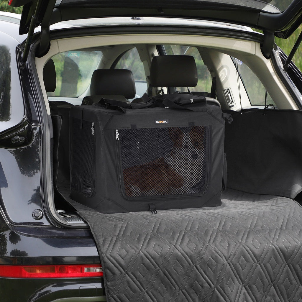 Folding Fabric Pet Carrier - 70cm, Black