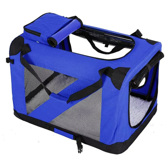 Folding Lightweight Pet Carrier - Medium, Blue