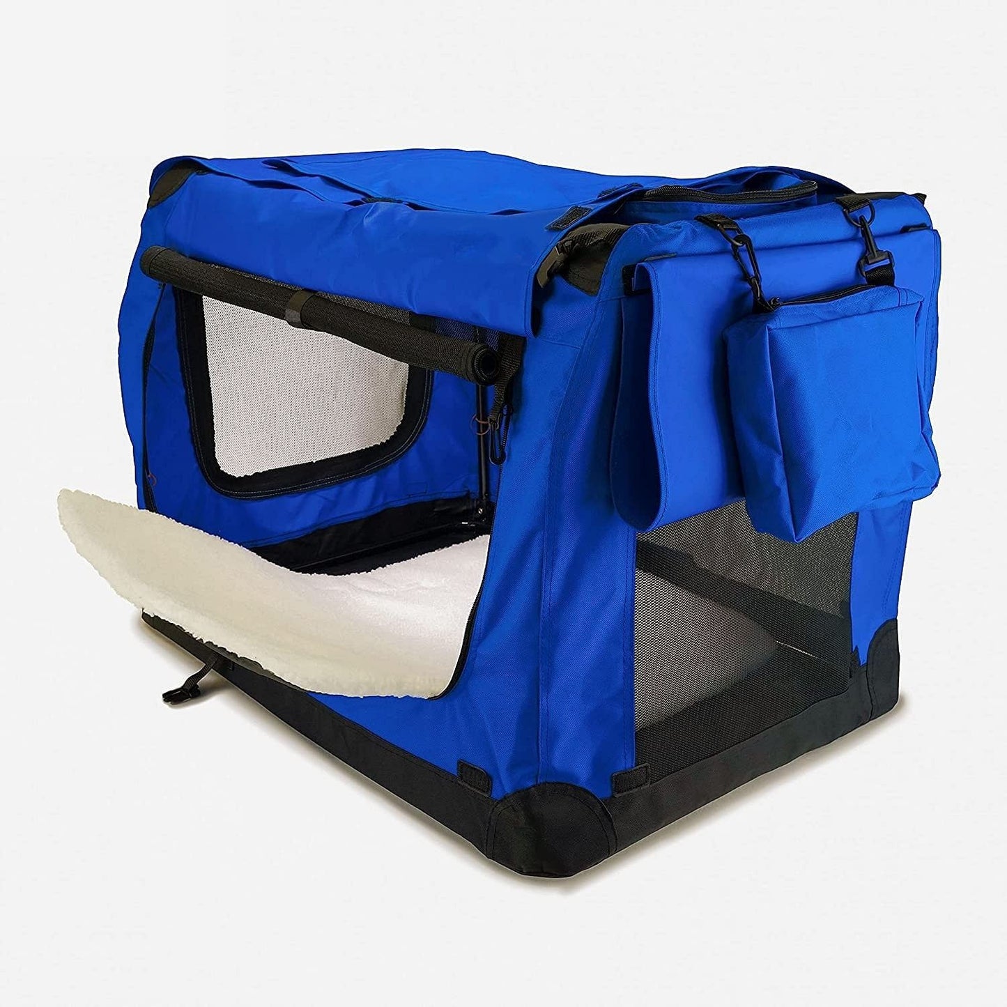 Folding Lightweight Pet Carrier - Medium, Blue