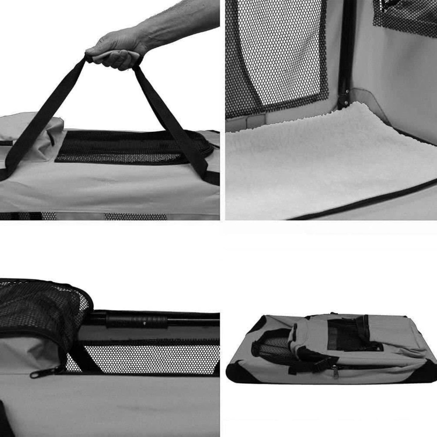 Folding Lightweight Pet Carrier - Extra Large, Grey