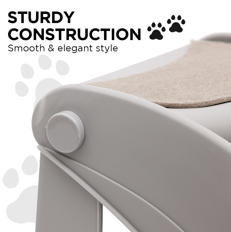 Foldable Pet Stairs - Grey, 38cm