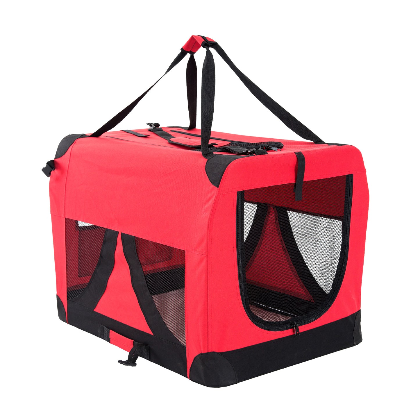 Portable Soft Dog Crate - Large, Red